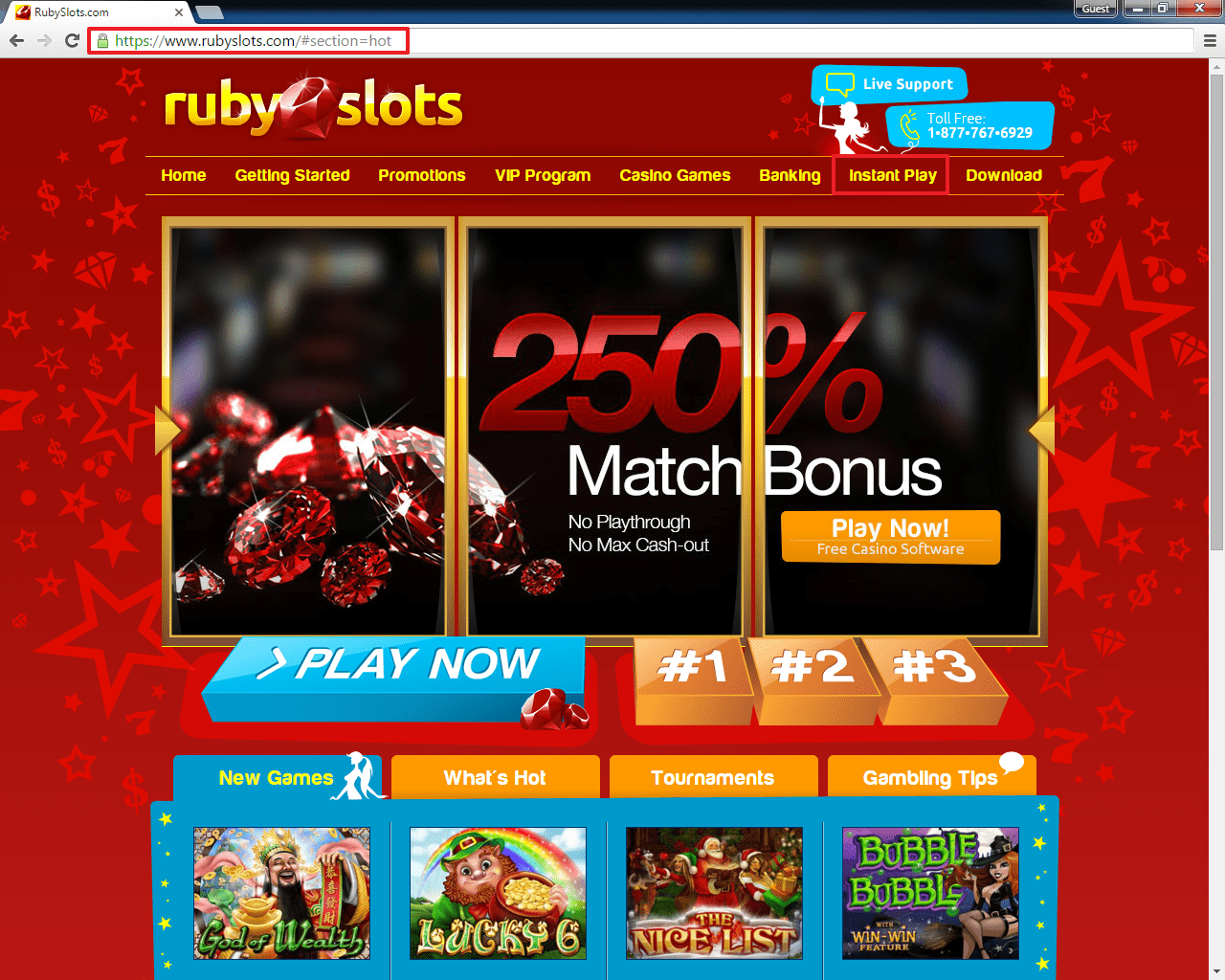 Ruby Slots Casino Login