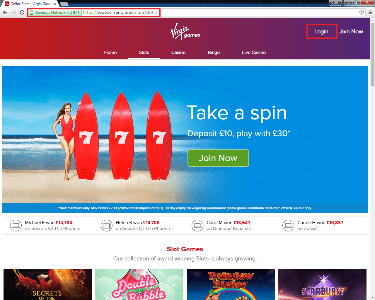 Virgin Mobile Casino