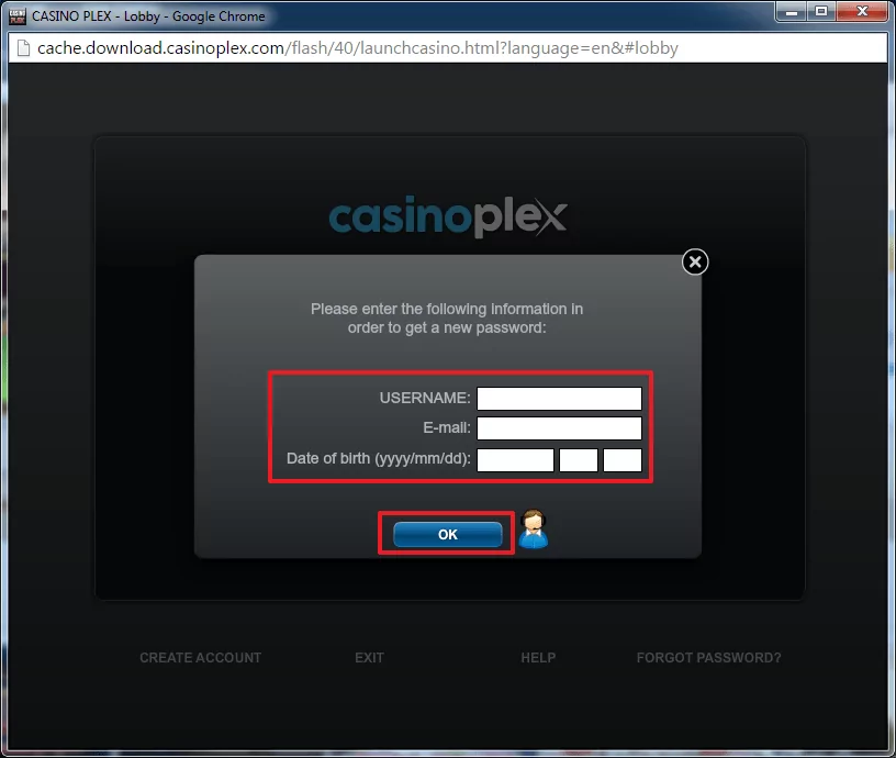Casino Plex login 5