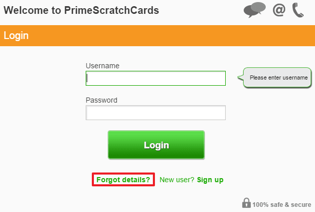 Prime Scratch Cards login 4