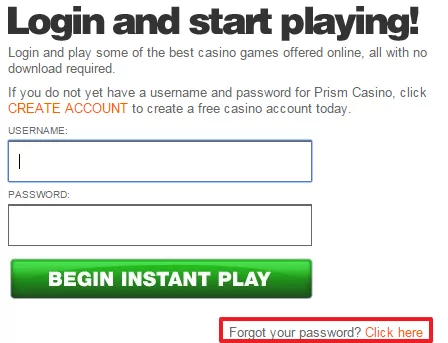 Prism Casino login 4
