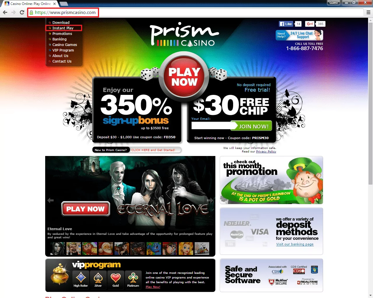 Prism Casino login