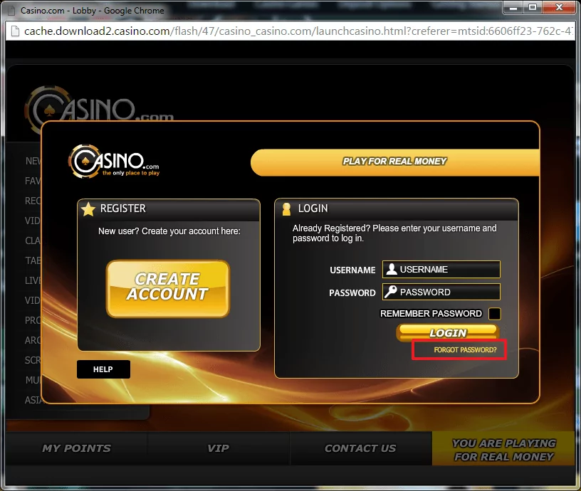 Casino.com login 3