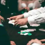 dealer shuffling cards